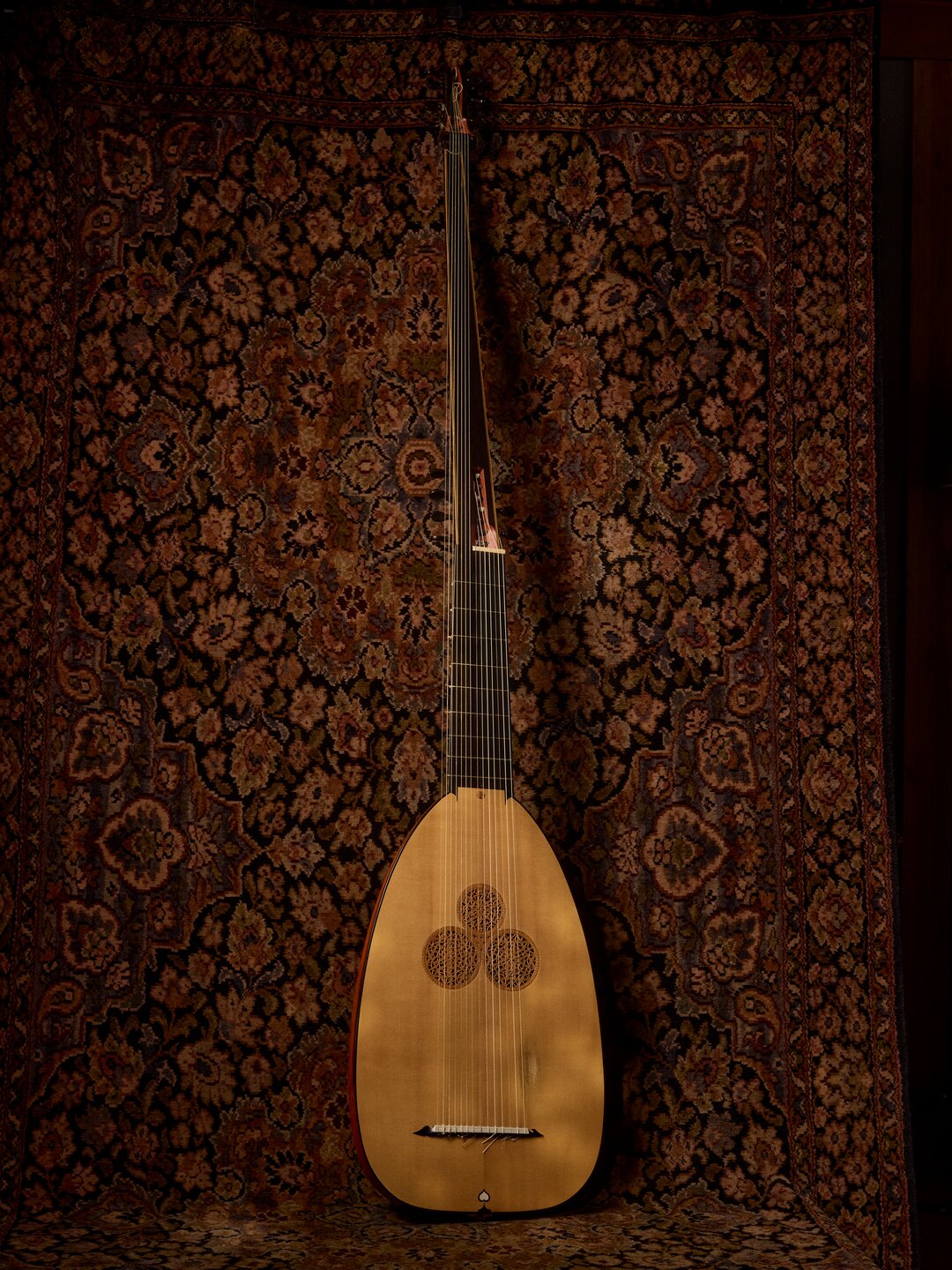 A theorbo—a very long-necked lute