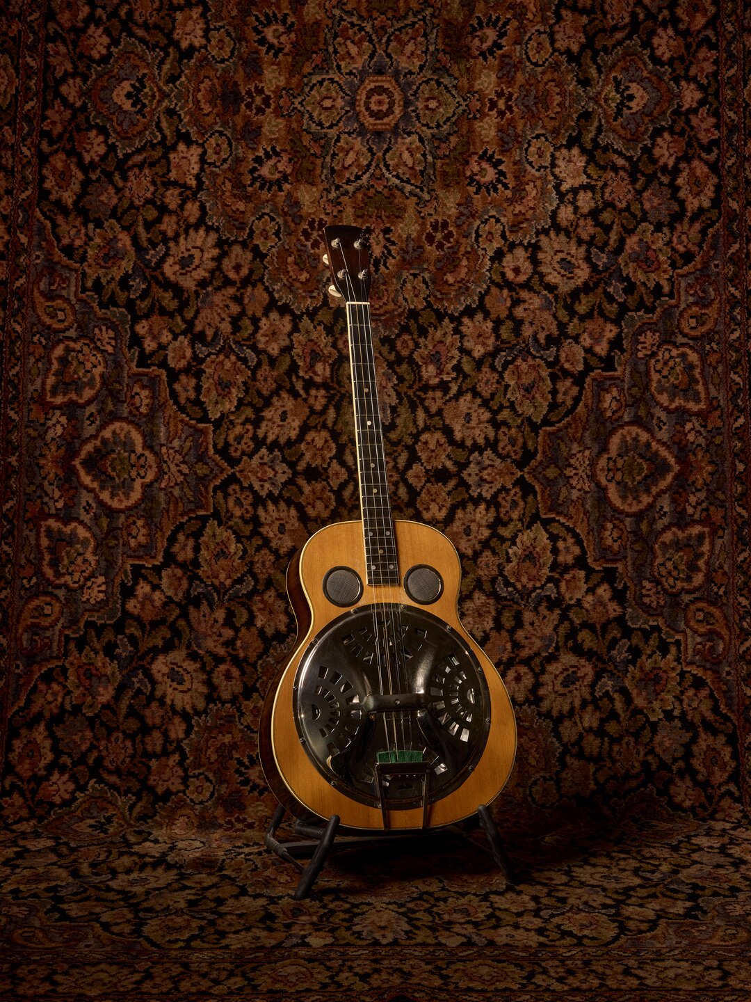 A resonator tenor guitar
