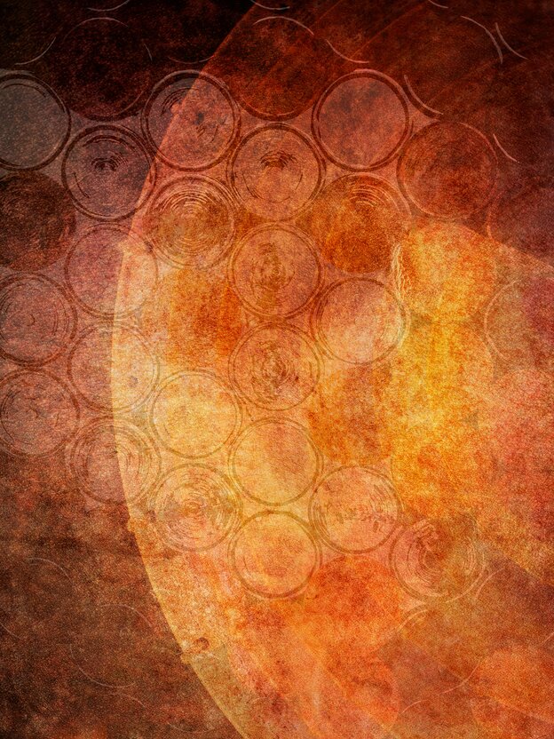 Orange-yellow abstract art