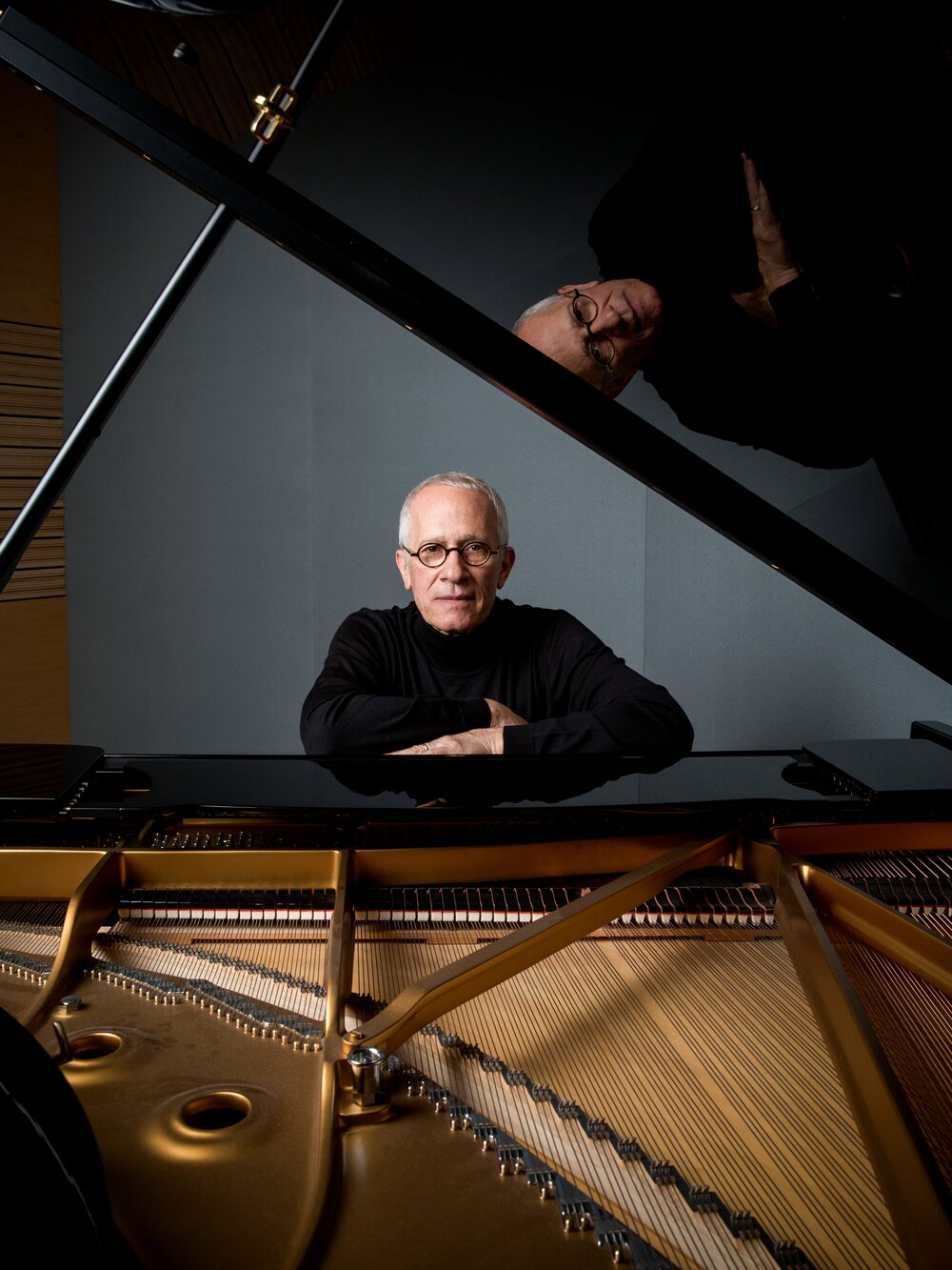James Newton Howard seated at his piano
