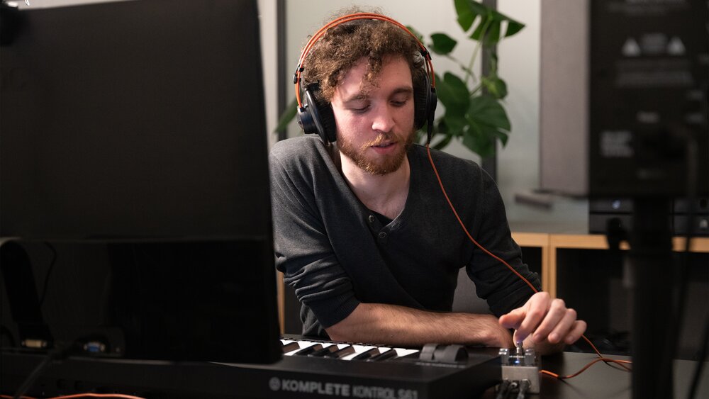 Frederik Theyssen in the studio