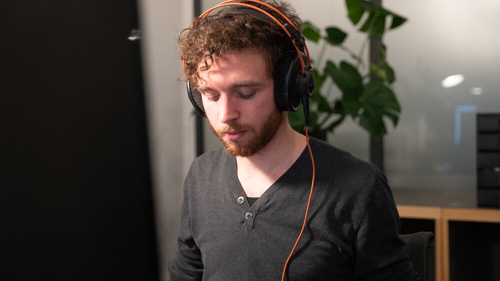 Frederik Theyssen in the studio