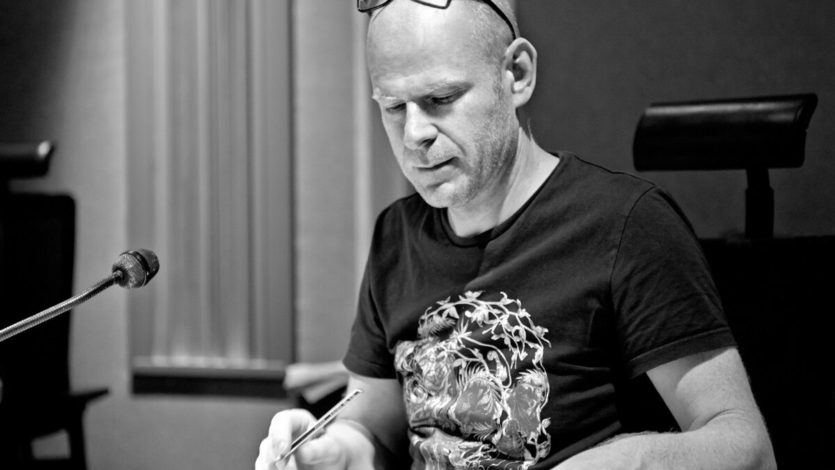 Tom Holkenborg at work in his studio
