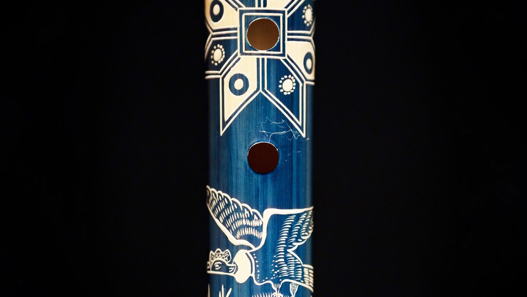 A bamboo flute