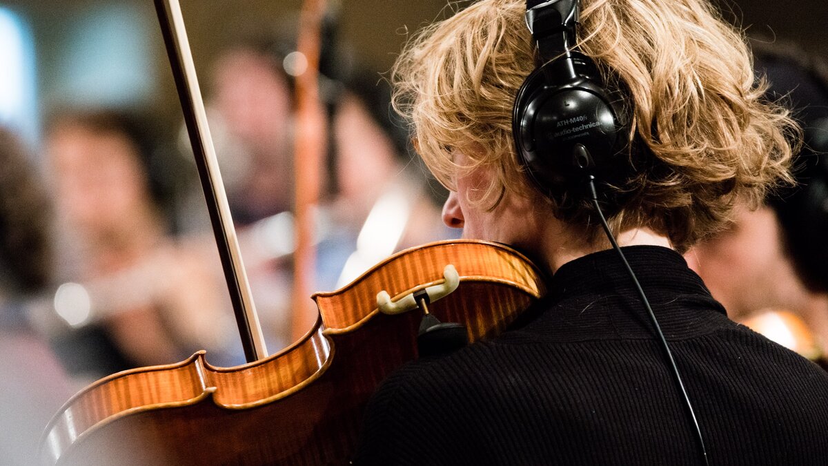 String section recording session