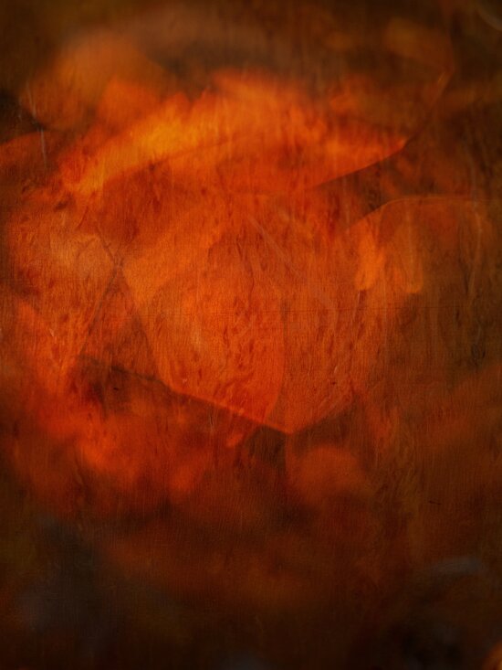 Abstract amber-colored art