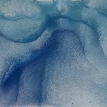Abstract blue watercolor-like art