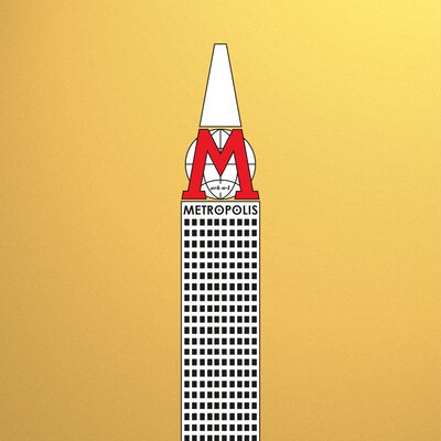 Metropolis Ark 1 art: a stylized illustration of a skyscraper