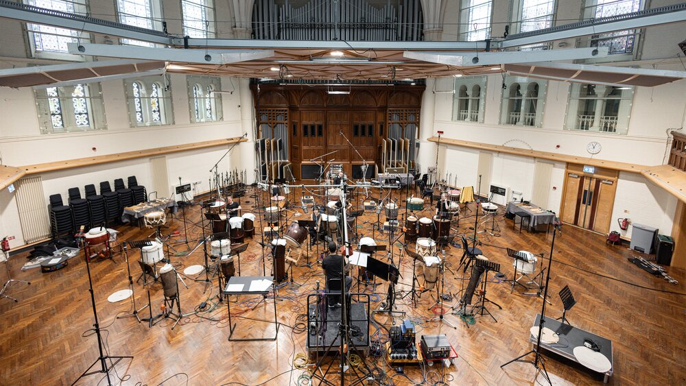 Recording drums for the Monolith sample library. Photo by Marco Zappalà.