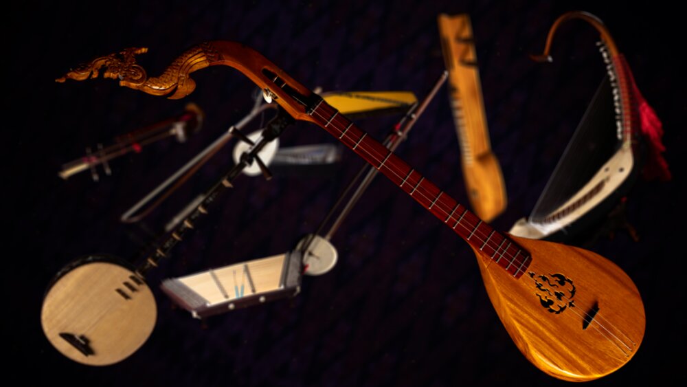 Stringed instruments from Sangara