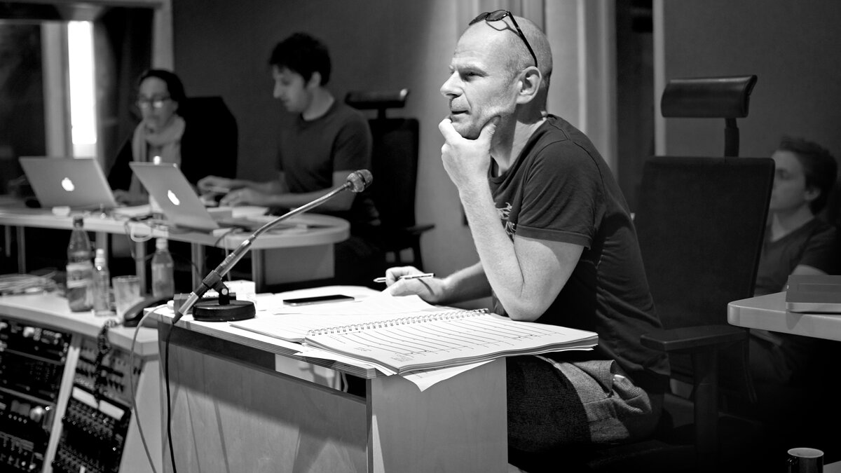 Tom Holkenborg in his studio