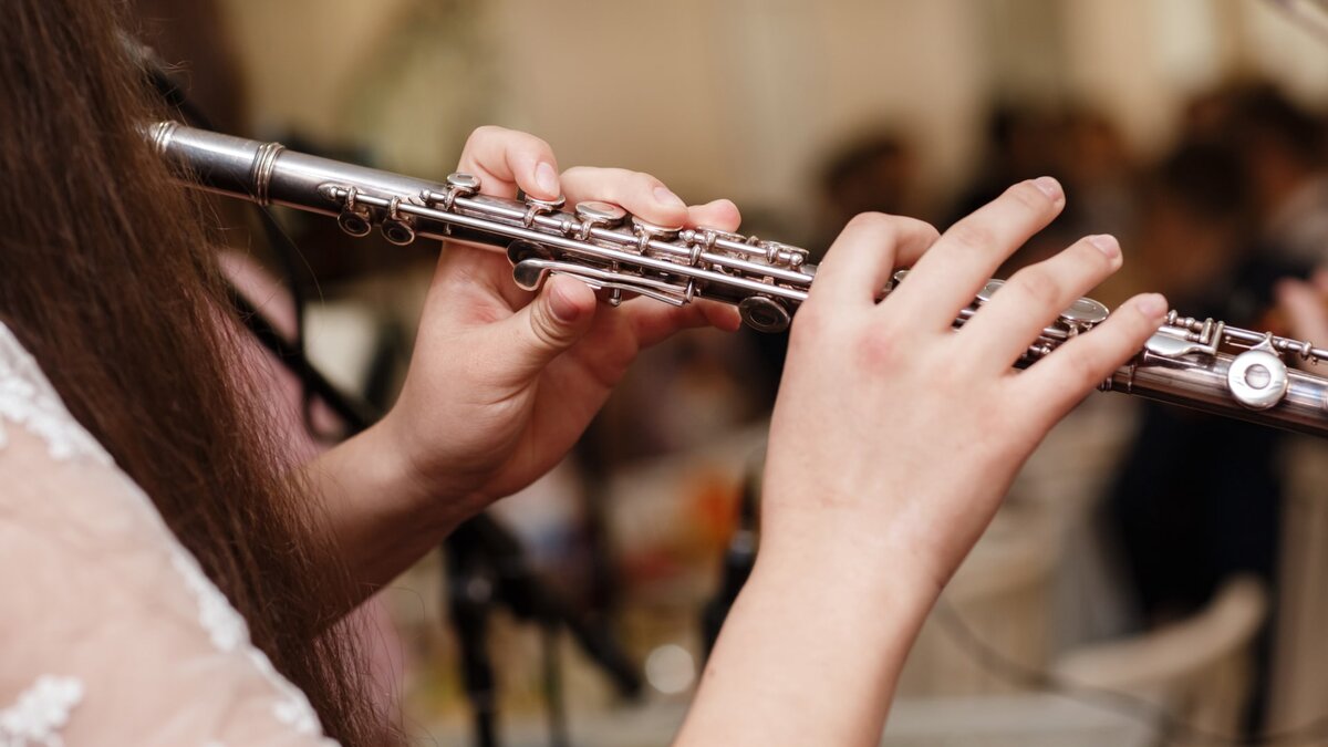 A flute being played